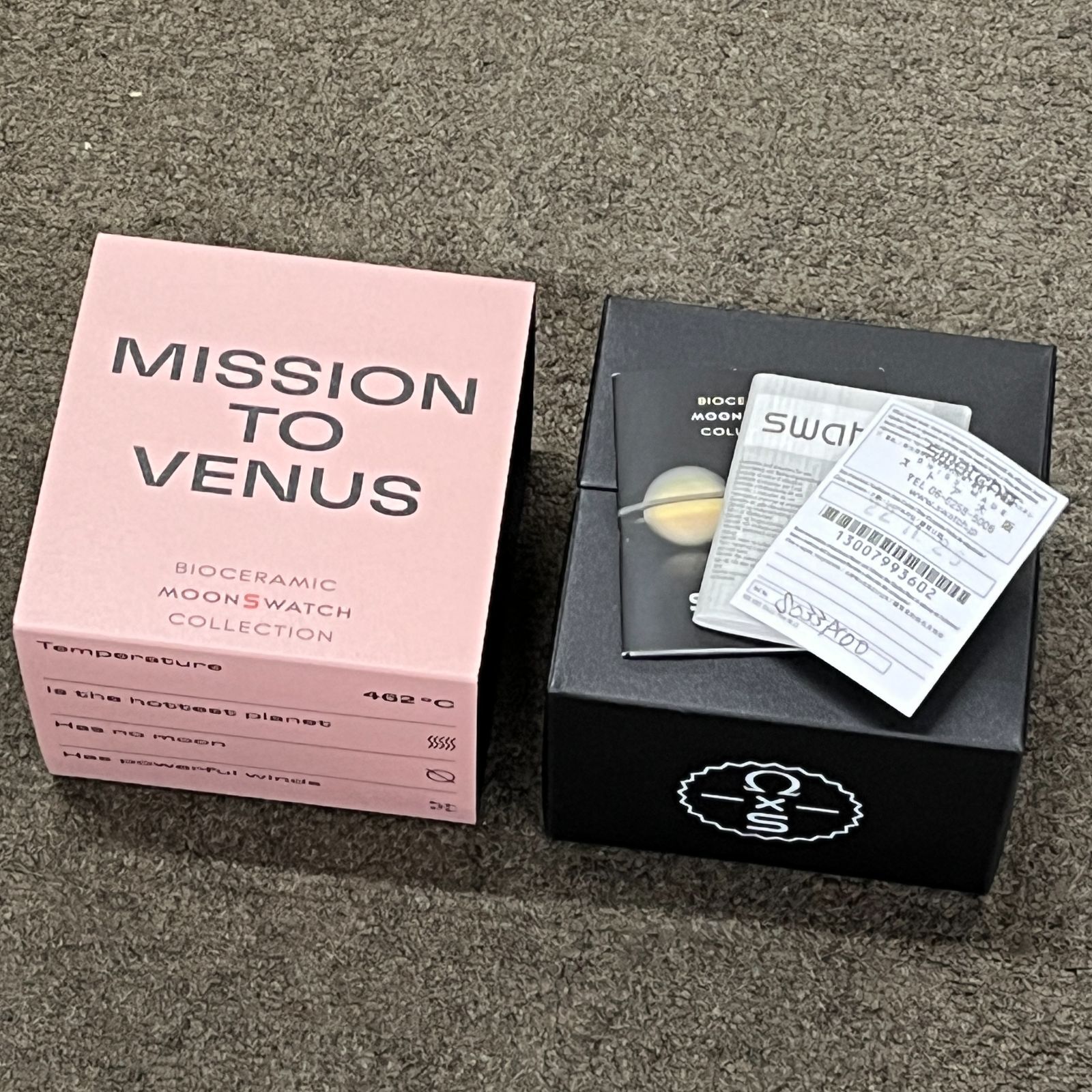 未使用品】SWATCH S033P100/MISSION TO VENUS/腕時計/セラミック/箱 