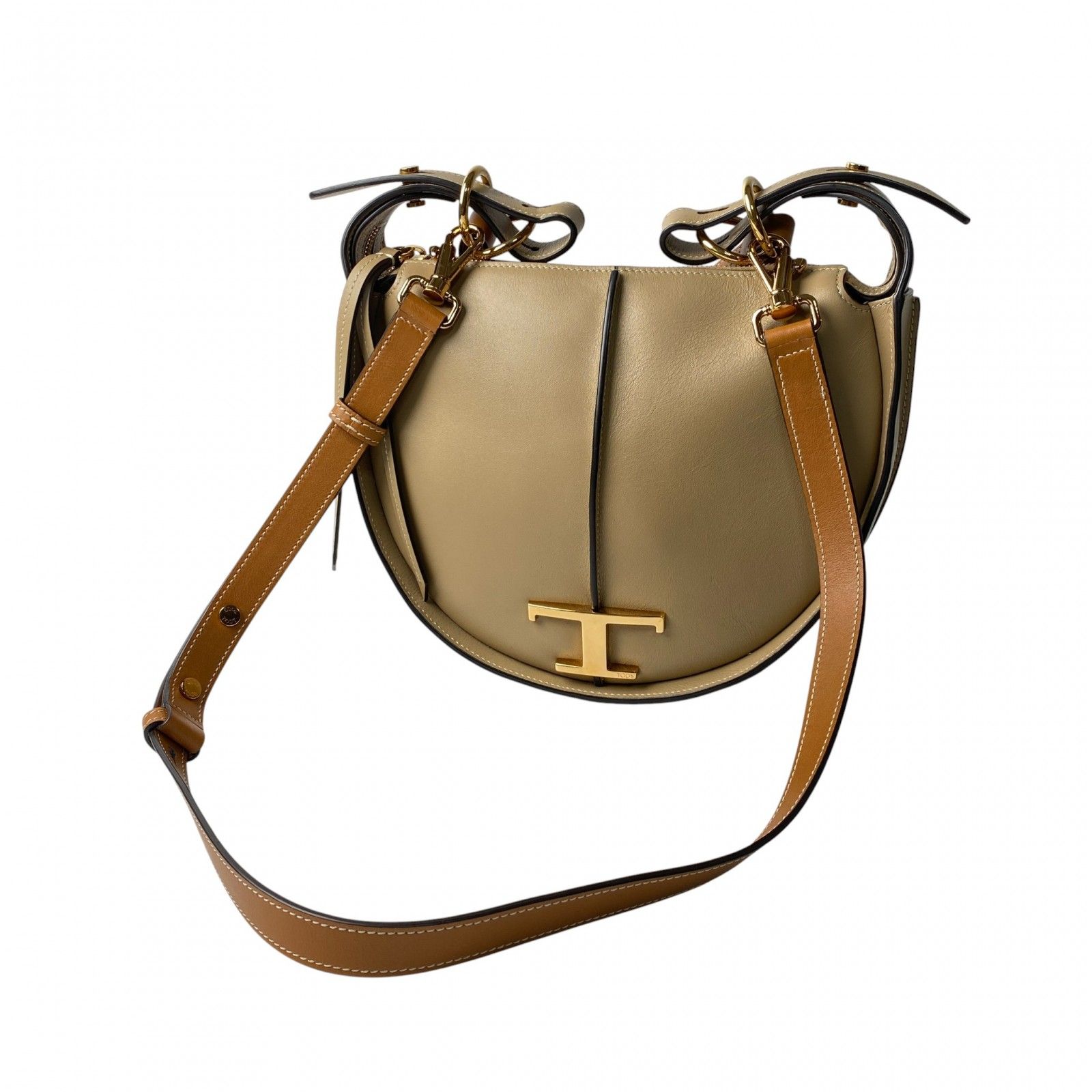 トッズ TOD s レディース Tタイムレス ホーボー ハーフムーン ショルダーバッグ