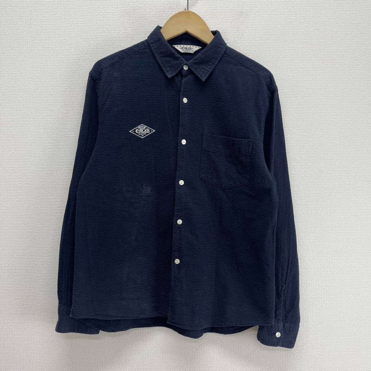 CALEE キャリー L/S SEERSUCKER PLAIN SHIRT シアサッカー 長袖シャツ