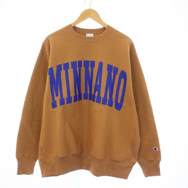 チャンピオン CHAMPION × MIN-NANO ロゴ クルーネック スウェット 
