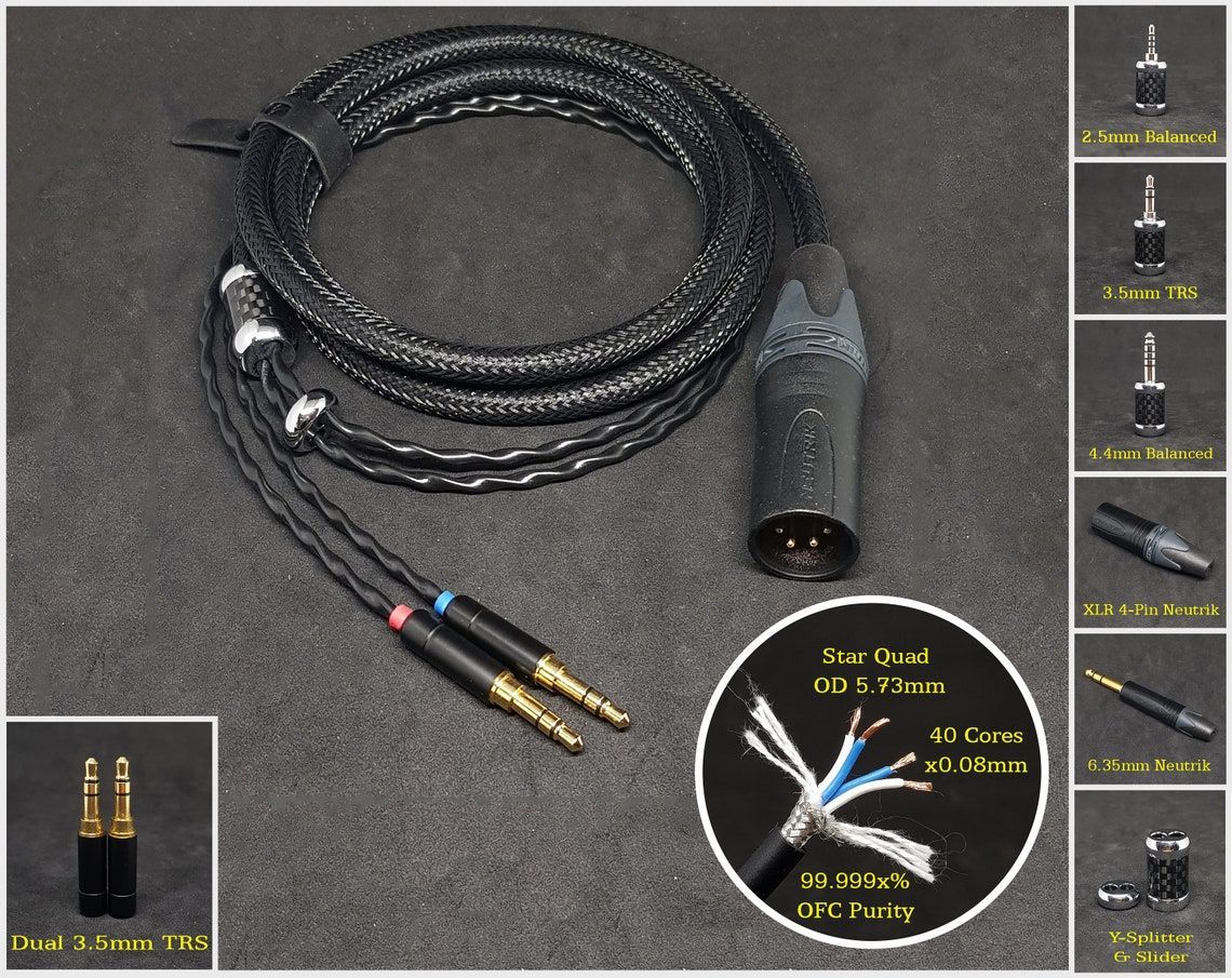 【中古】HIFIMAN専用超高音質バランスケーブル【ふじっこ煮さんハンドメイド】 中古】HIFIMAN専用超高音質バランスケーブル【ふじっこ煮さん