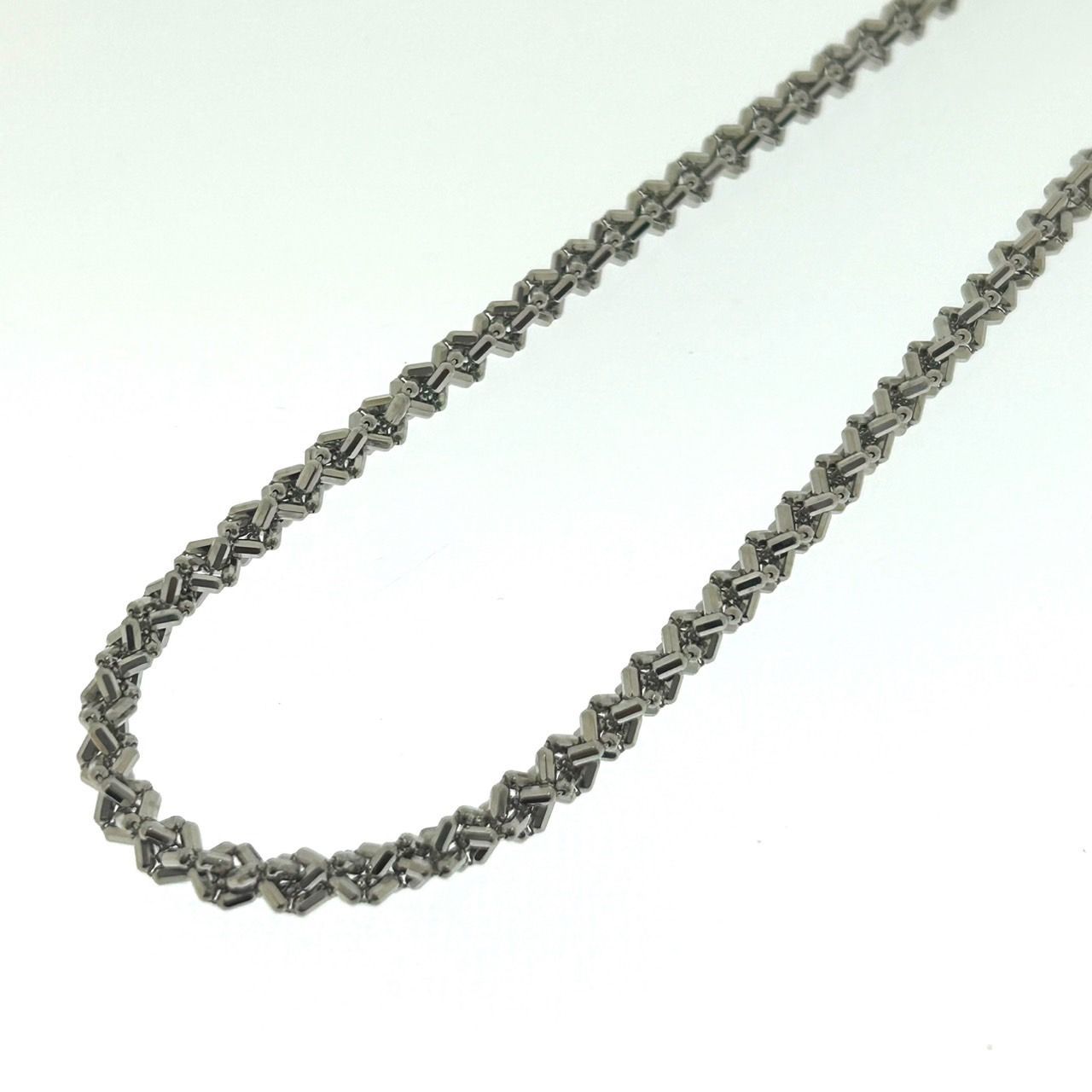 Y052004) Pt850 プラチナ スパイクチェーン ネックレス