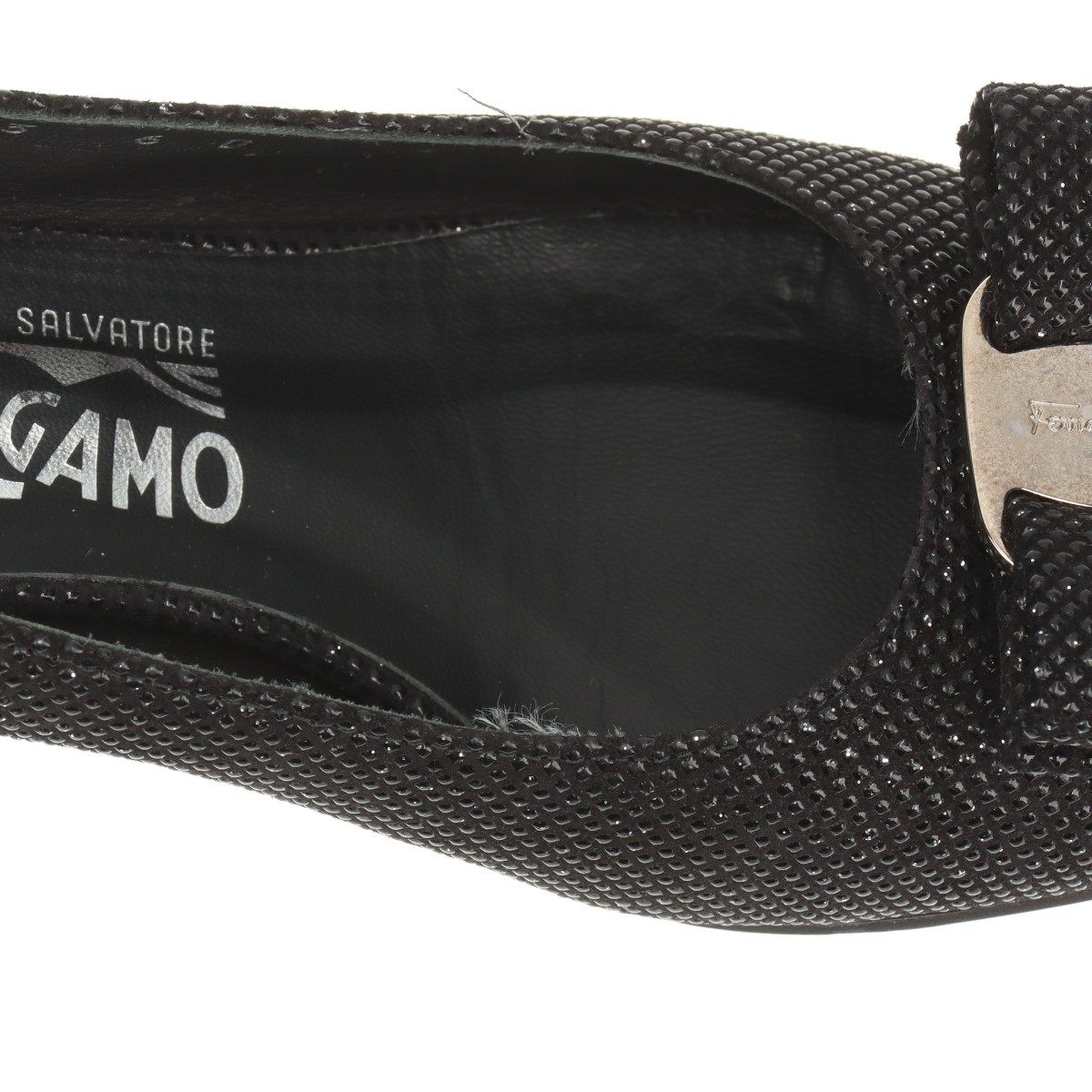 美品 サルヴァトーレフェラガモ ヴァラ リボン ヒール パンプス 靴  