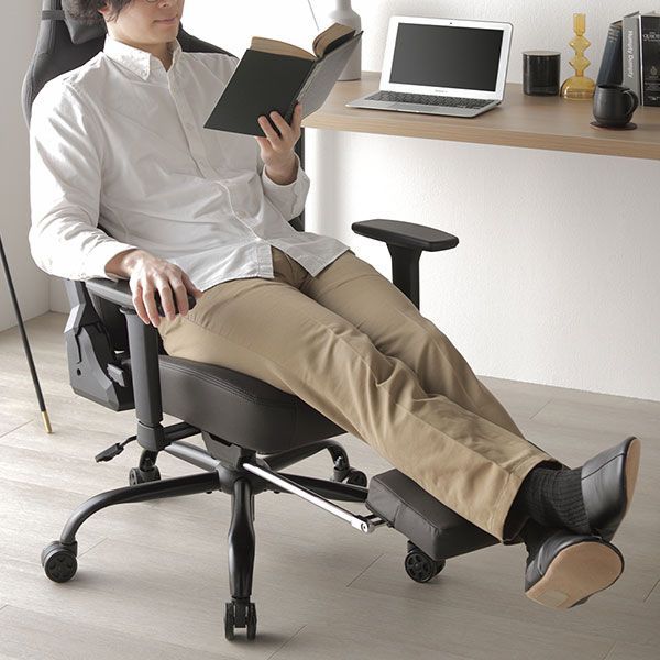 ゲーミングチェア プレミアム ブラック 約幅68.5cm 内蔵式  