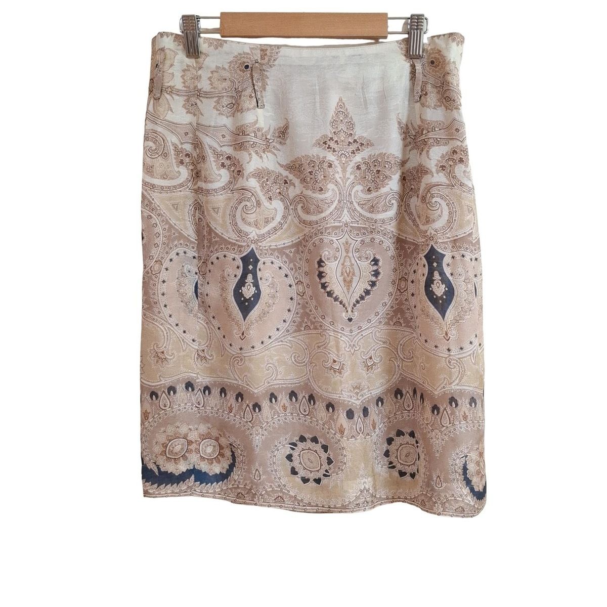 ETRO ペイズリー ニット スカート マルチカラー ETRO インターシャニット スカート | グレー | FARFETCH JP