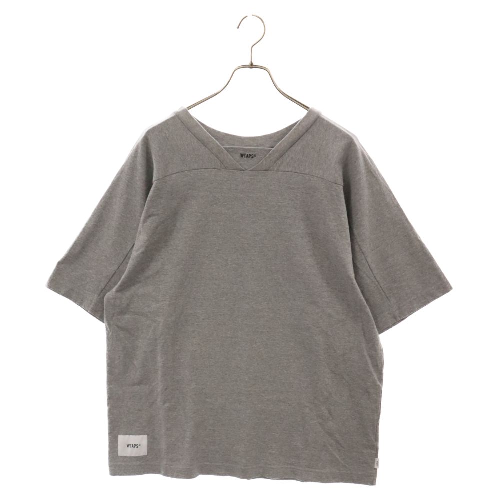 WTAPS (ダブルタップス) 21SS QB SS/COTTON URBAN TERRITORY アーバンテリトリー Vネック フットボール半袖Tシャツ  グレー 211ATDT-CSM31 - メルカリ