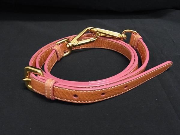 プラダ ナイロン パテントレザー バッグ用 ショルダーストラップ ダークブラウン プラダ ナイロン パテントレザー バッグ用 ショルダーストラップ