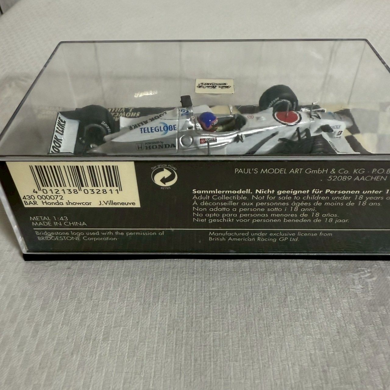 値下げ交渉歓迎] F1ミニカー 1/43 BAR Honda 佐藤琢磨