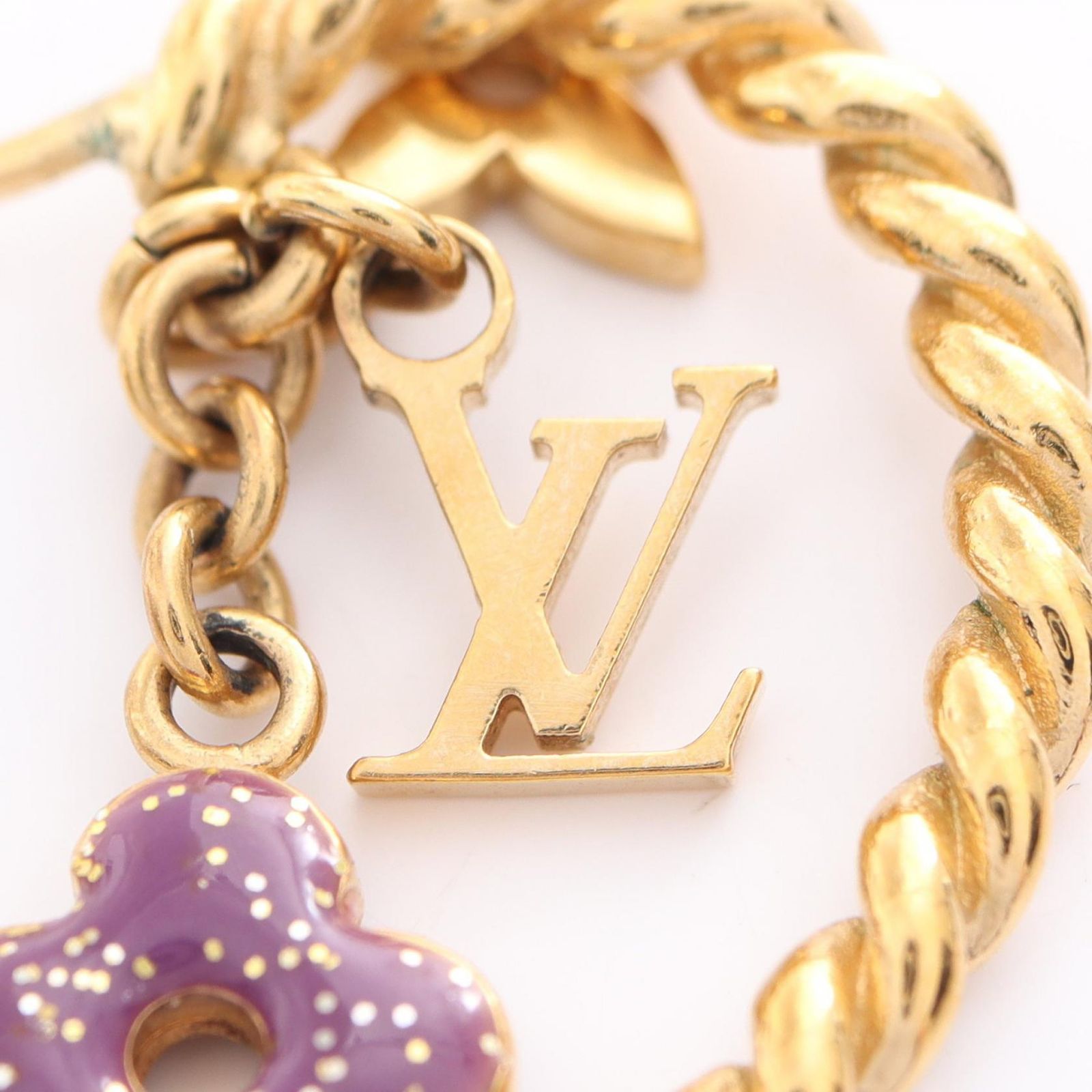 ルイヴィトン ブークルドレイユ ピアス 片耳 LV GPゴールド ハート