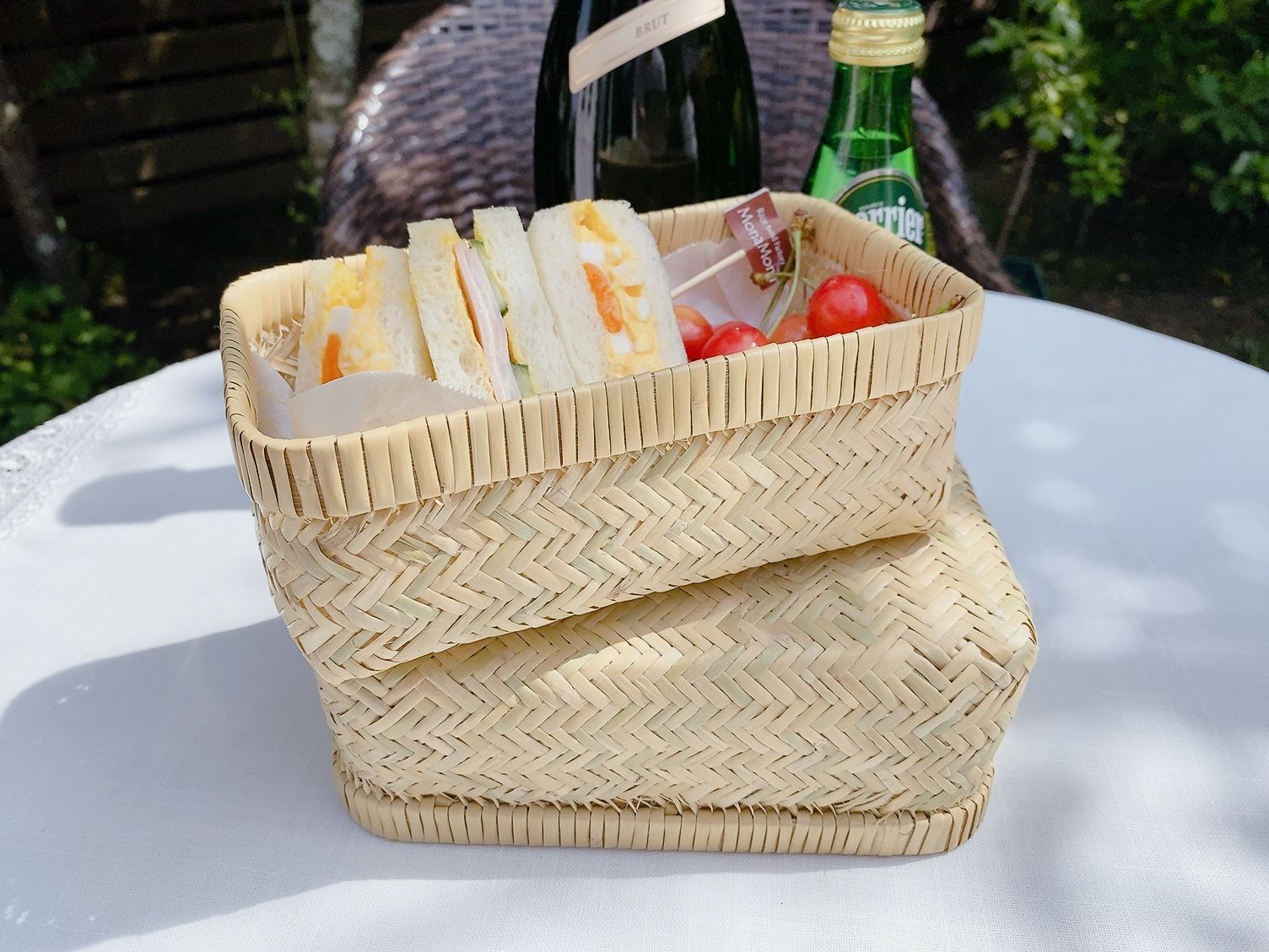 鳥越すず竹 竹細工　ランチボックス　小文庫　小物入れかご　サイズ中 二戸 岩手 鳥越すず竹 竹細工 ランチボックス 小文庫 小物入れかご サイズ