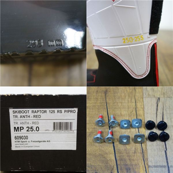 未使用 ヘッド HEAD RAPTOR 125 RS P/PRO 25cm 293mm スキー ブーツ ラプター アルペン アウトドア 未使用 ヘッド HEAD RAPTOR 125 RS P/PRO 25cm 293mm スキー
