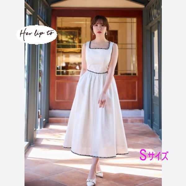 タグ付き】Monaco Tweed Dress ワンピ－ス ノ－スリ－ブ white Her lip