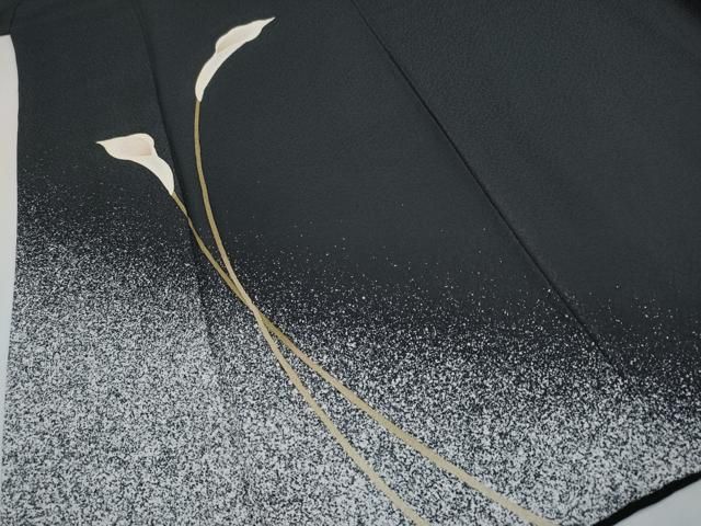 平和屋着物□極上 訪問着 カラー 黒地 逸品 CYAA3313s5