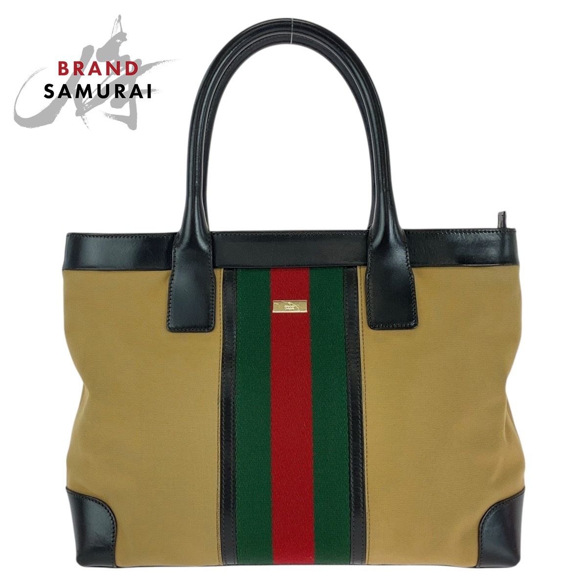 美品 GUCCI グッチ シェリーライン ベージュ キャメル ブラック 黒 