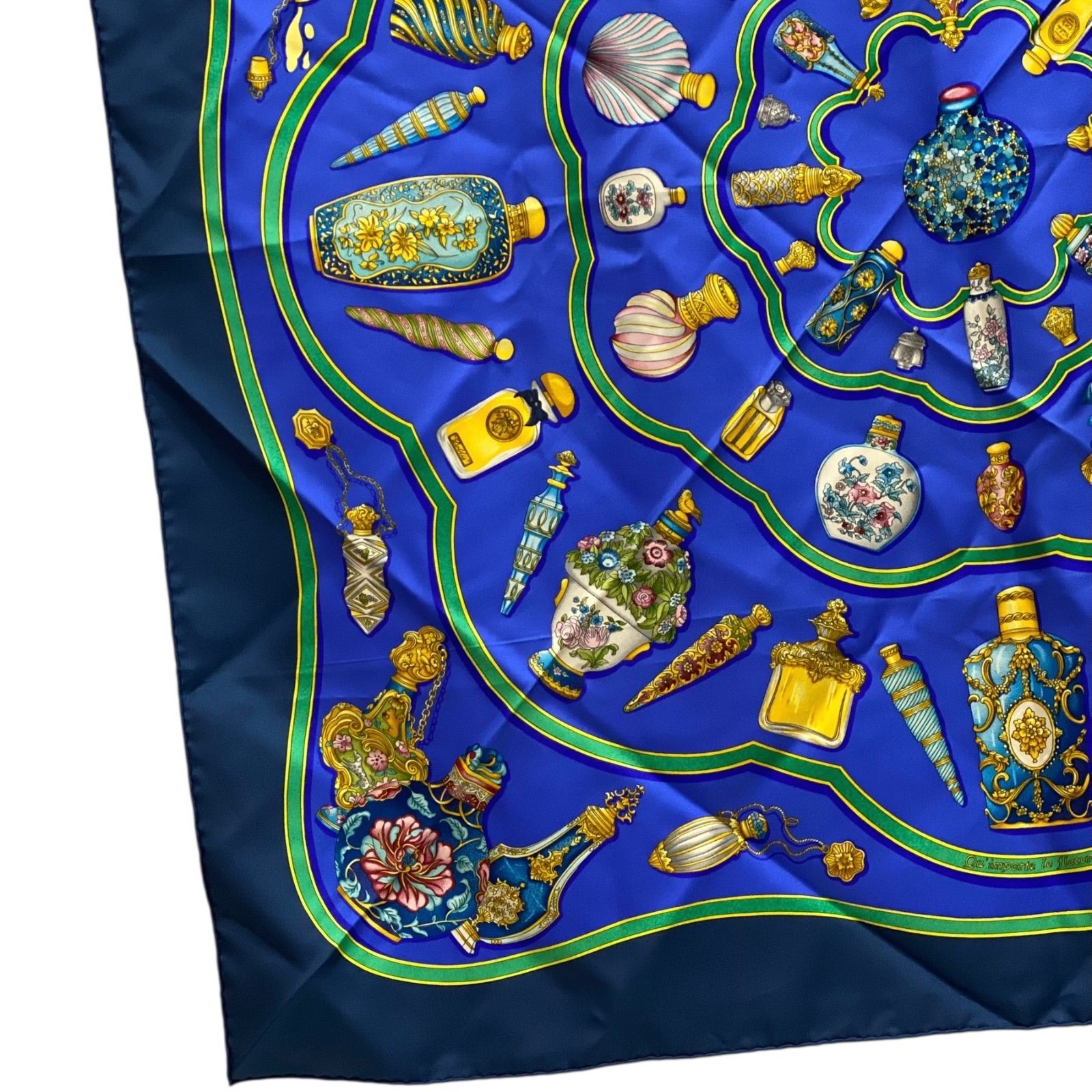 エルメス カレ90 Qu importe le flacon シルクスカーフ 香水瓶 HERMES AC0067