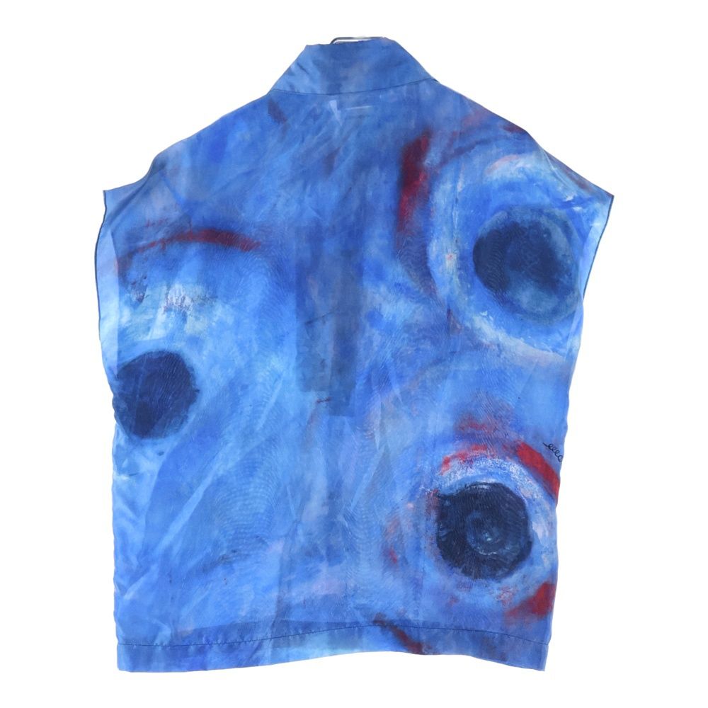 MARNI (マルニ) 23SS マーブル総柄 ハーフボタン シルク半袖シャツ  