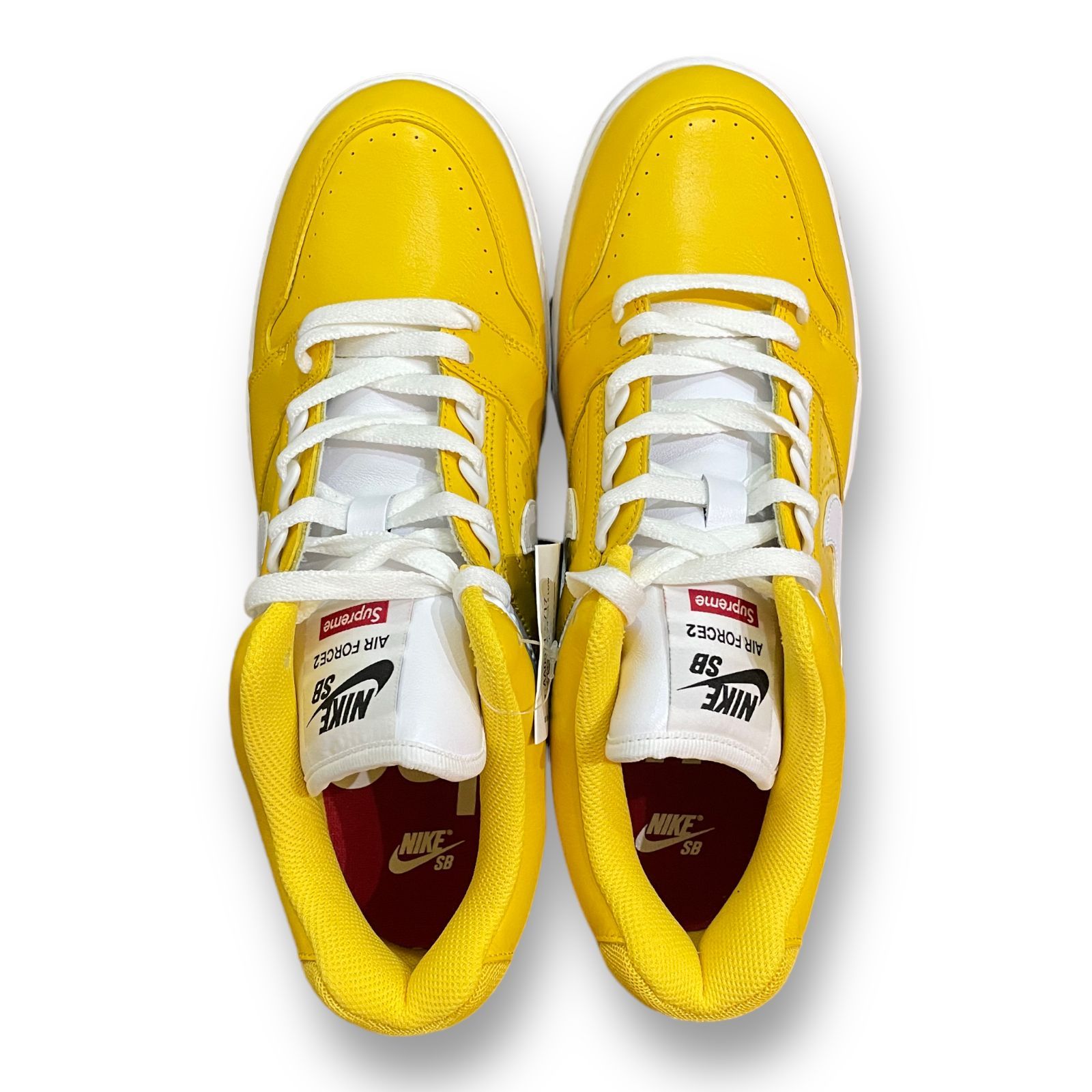 国内正規 新品 Supreme NIKE SB AIR FORCE 2 LOW VARSITY MAIZE コラボ 