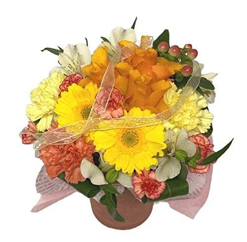 商品 贈り物 フラワーギフト 生花 アレンジメント お花 お祝い 誕生日 記念日 母の日 NICHIFLRO フラワーアレンジメント 父の日プレゼント イエロー系 ミディ