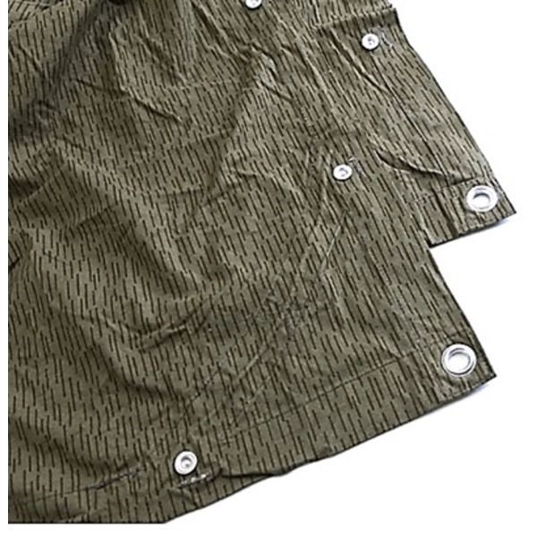 ミニマリズム 東ドイツ軍放出 テントシート レインドロップカモフラージュ ♥ デットストック品 1枚 海外通販！