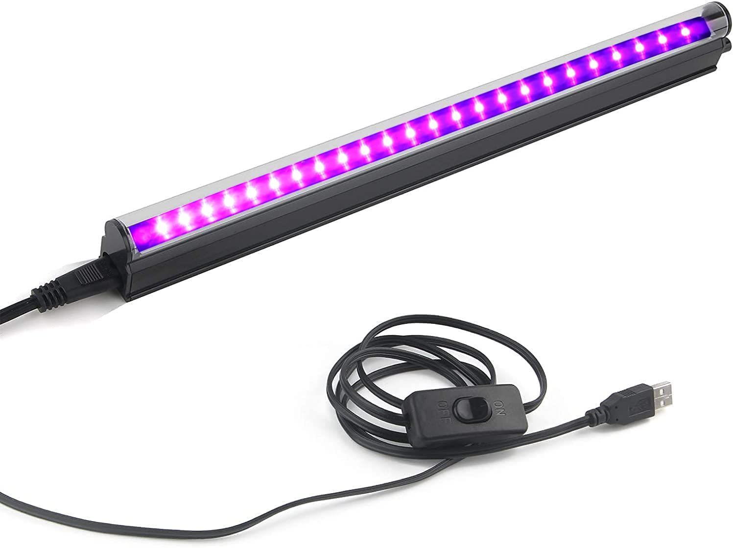 【新着商品】舞台 ステージ照明 カラオケ パーティー バーライト 蛍光メイク 目には見えない汚れに対策に ペットのオシッコ汚れ対策に 雰囲気の飾り レジン用硬化ライト UVライト 超薄型 US