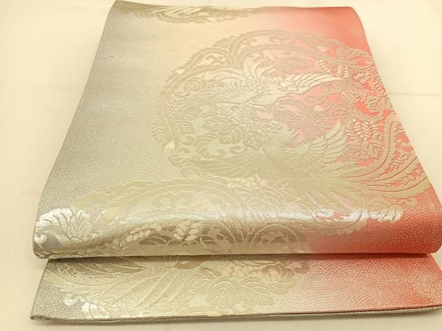振袖 正絹 丸に華 金縁 叩き染 縮緬 作家物 紋無し 広衿 袷 U-1718 振袖 正絹 丸に華 金縁 叩き染 縮緬 作家物 紋無し 広衿 袷 U