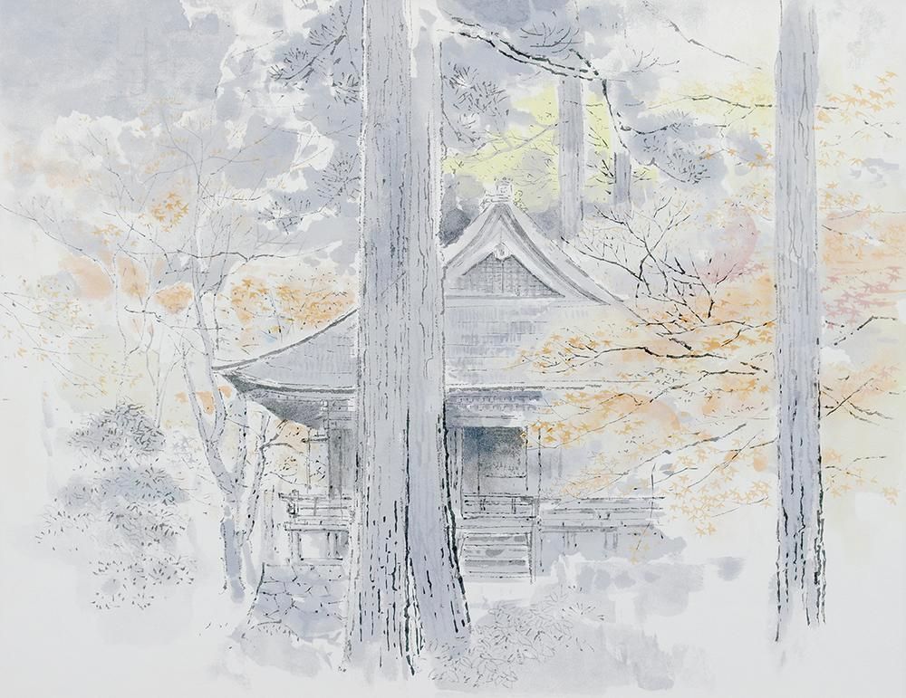 後藤純男 【三千院】 リトグラフ 真作】【WISH】後藤純男「三千院」リトグラフ 10号 直筆サイン