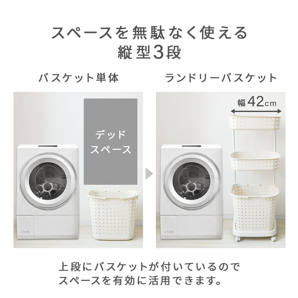 ランドリーバスケット　3段　洗濯カゴ Amazon｜seacall ランドリーバスケット 3段 ランドリーワゴン