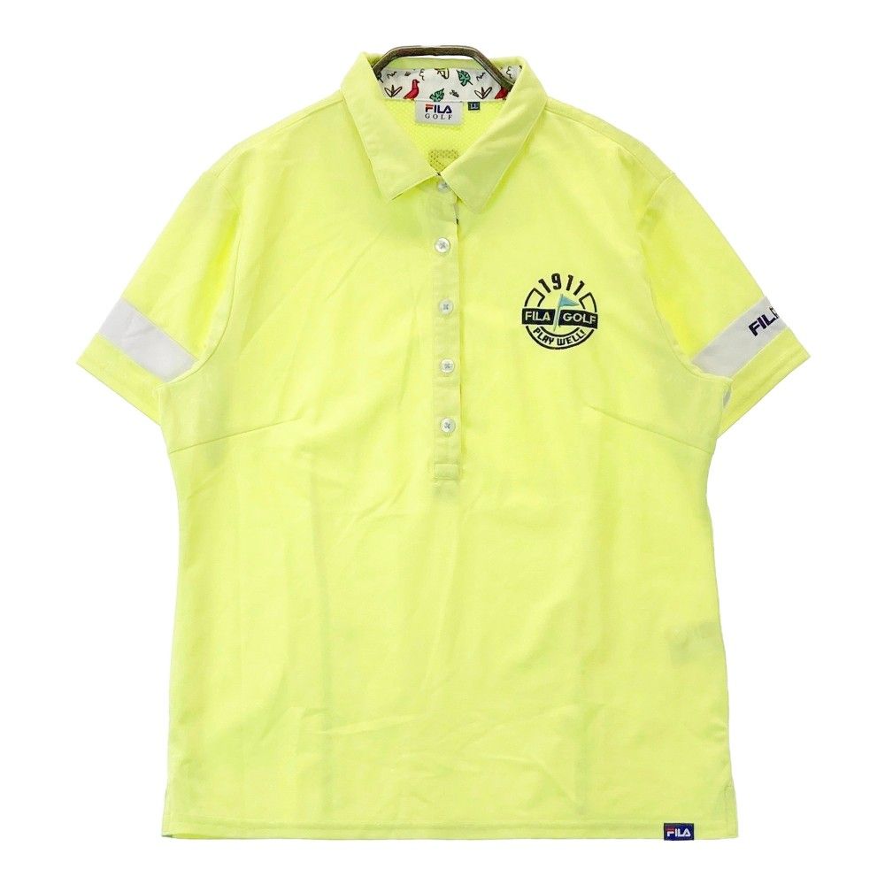 サイズ：LL FILA GOLF フィラゴルフ 半袖ポロシャツ 総柄