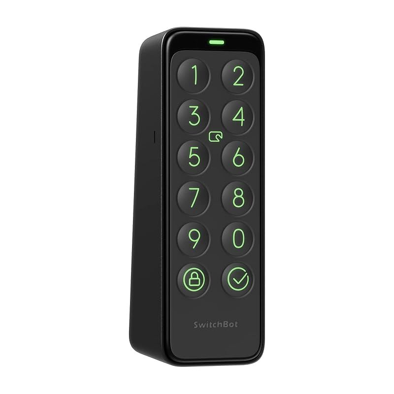 SwitchBot キーパッド 暗証番号 スマートロック スマートホーム－スイッチボット オートロック ドアロック カギ 防犯 Bluetooth ワイヤレス 玄関 ドア 空き巣対策 住宅管理 カードキー付き 盗難防止 工事不要 取付簡単 暗証番号で解錠 0