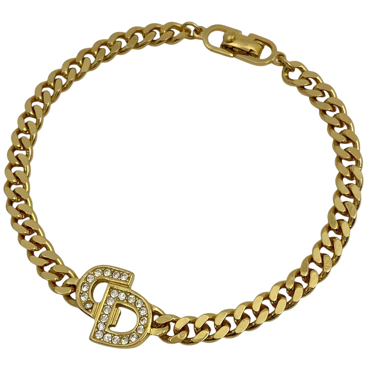 クリスチャンディオール Christian Dior ロゴ ラインストーン 
