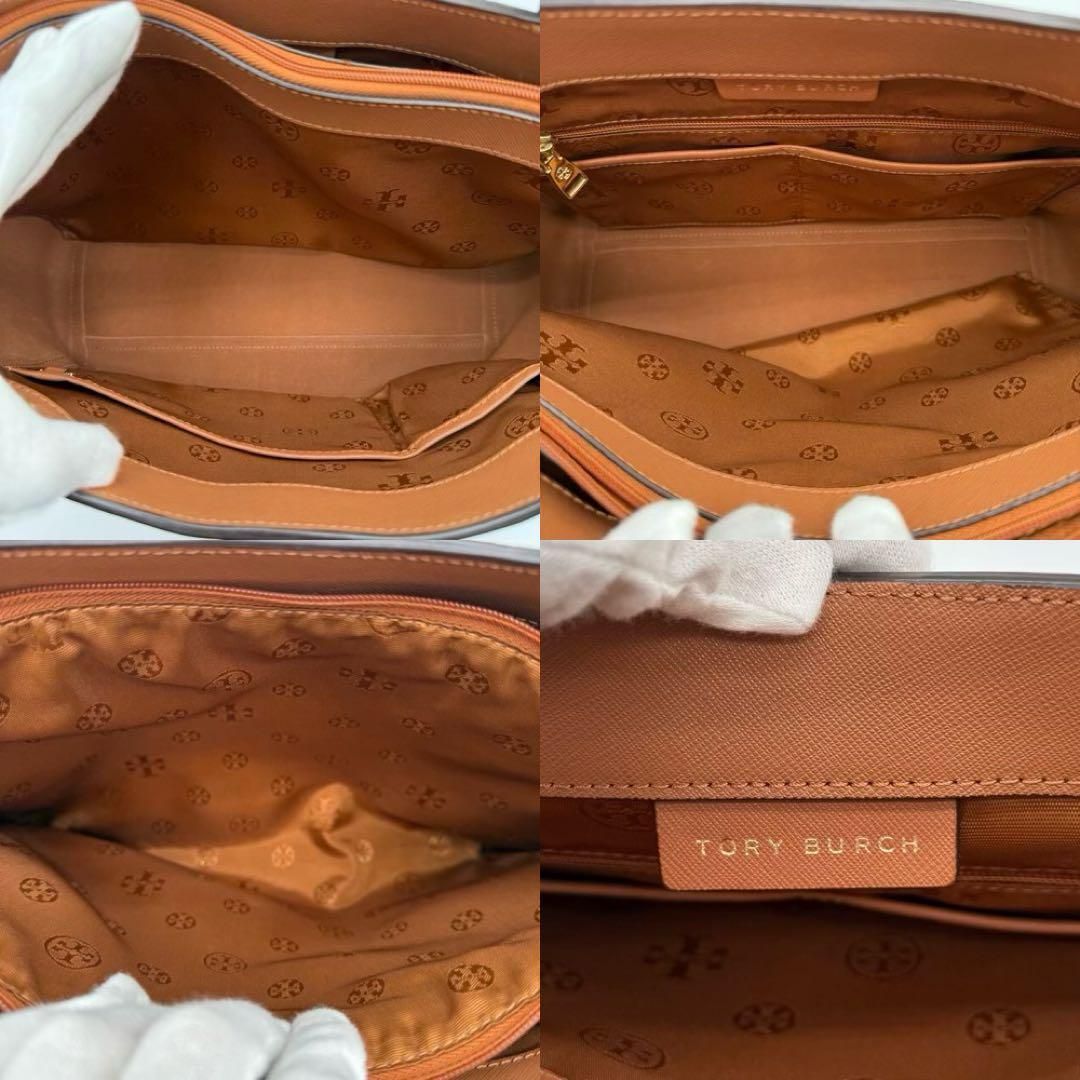 【美品】Tory Burch Emerson トートバック セミショルダー 茶 美品】Tory Burch Emerson トートバック セミショルダー 茶