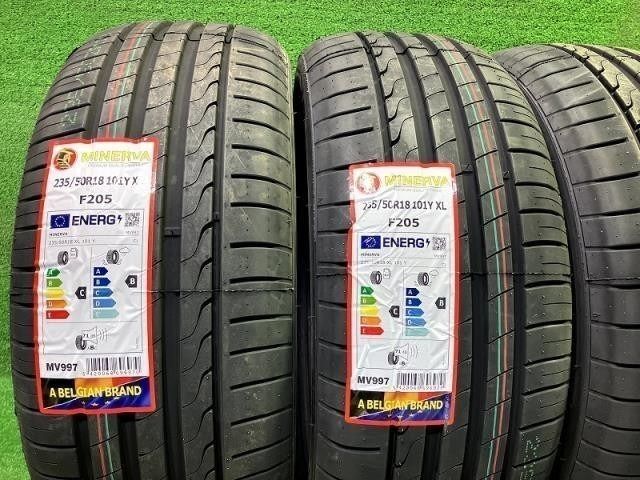 車 Minerva サマー ミネルバ F205 235/50R18 4本 7ミリ 2025年
