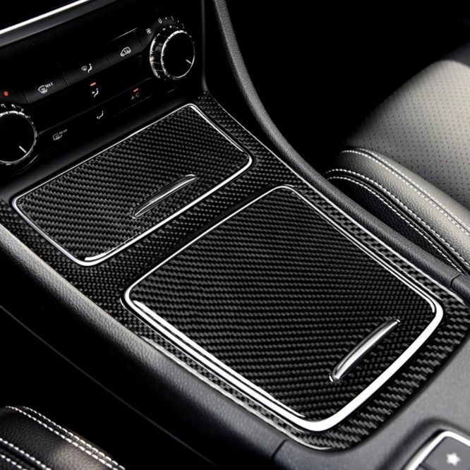 メルセデス ベンツ CLAクラス C117 GLA X156 W176 2013-2017年 コンソール ギアシフトパネルカバー 2タイプ選択 炭素繊維 FFCRYSTALESIA_COM