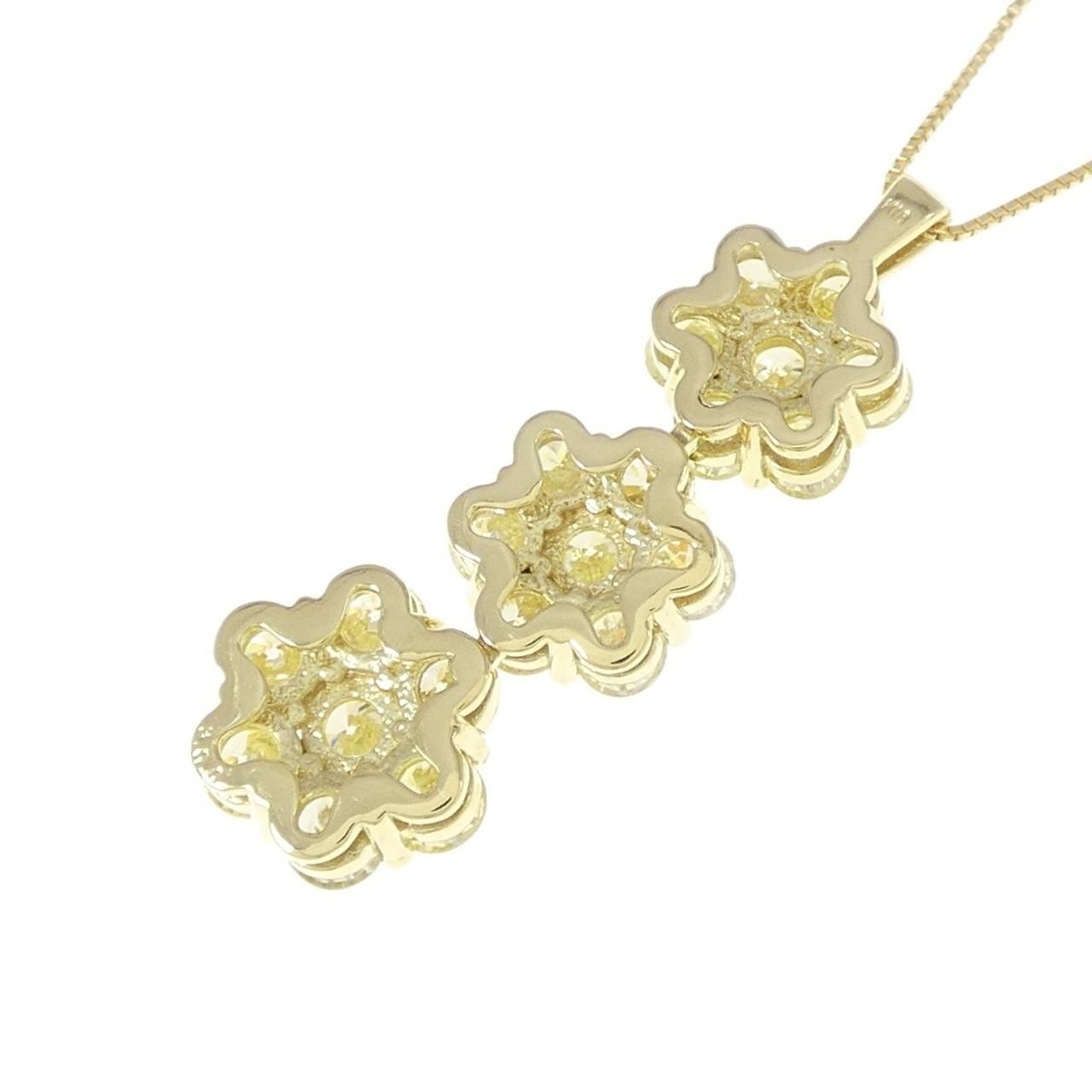 新品】K18YG フラワー ダイヤモンド ネックレス 3.00CT - メルカリ 