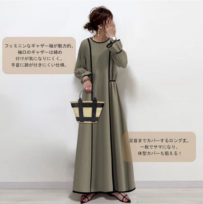 重ね着風 ティーブレイドレス Aライン ロングワンピ 上品 タイ付 セール】レース＆シフォンAラインロングワンピース・ドレス