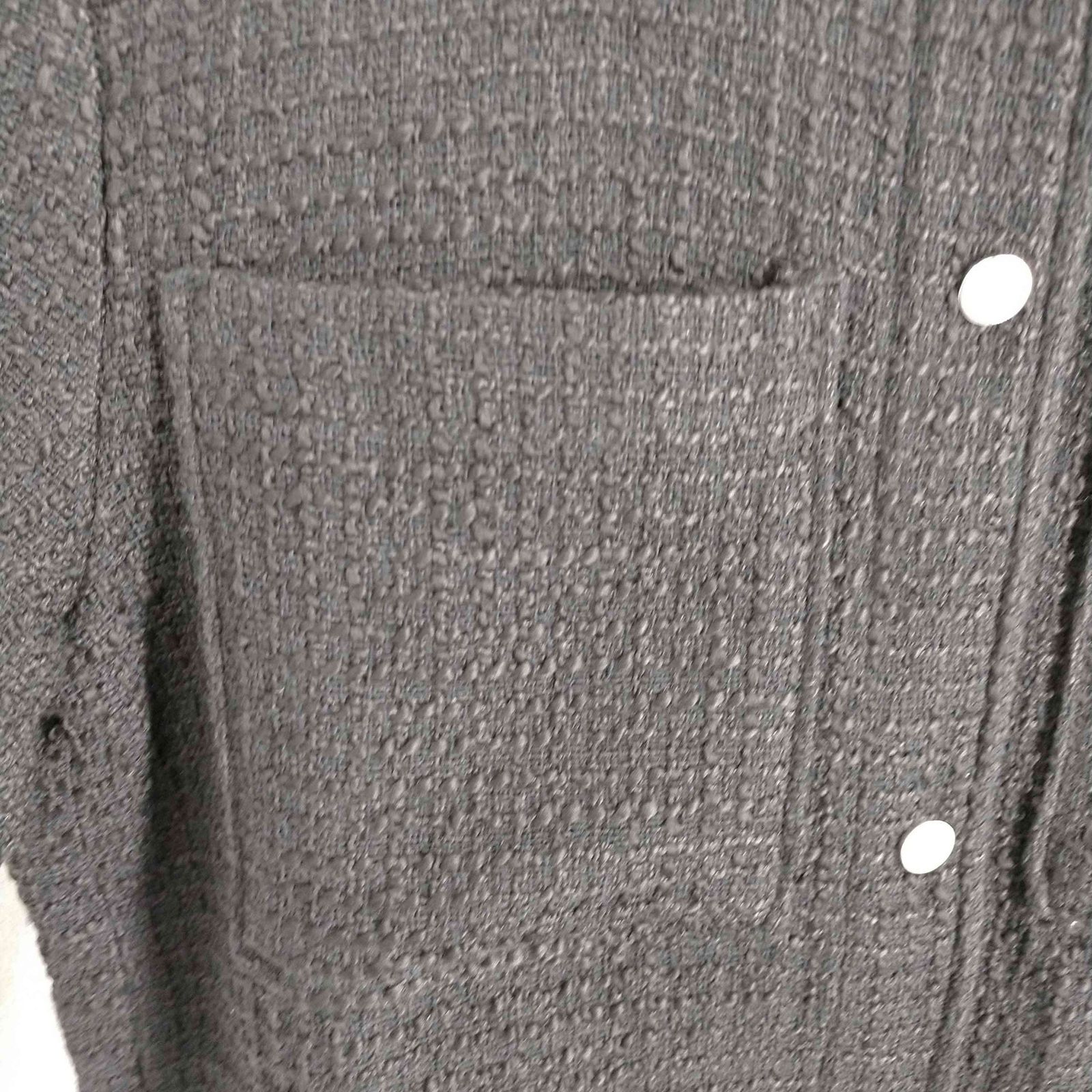 ザラ ZARA テクスチャーツイードシャツジャケット レディース