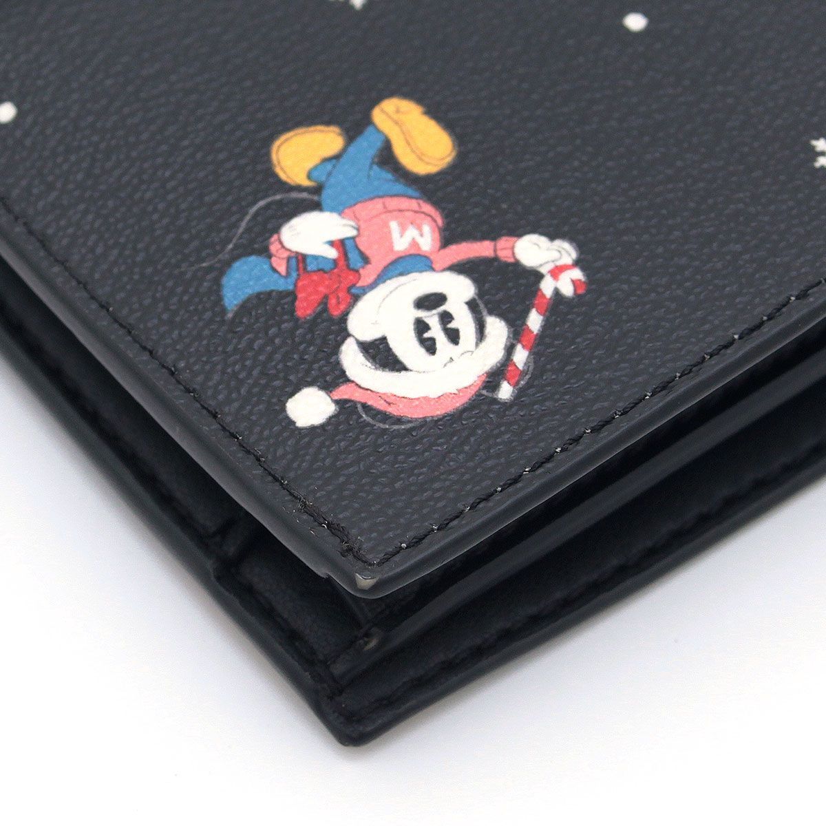 中古 良品 】コーチ COACH 二つ折り財布 ディズニー創立100周年記念