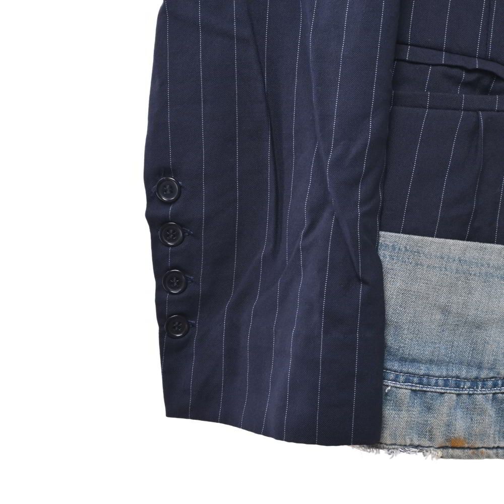 GREG LAUREN デニムドッキング ストライプ ジャケット - メルカリ 