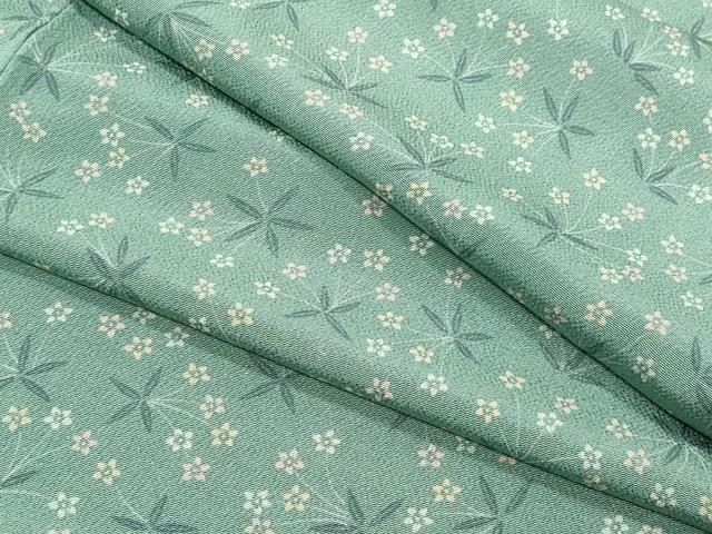 平和屋着物●上質な小紋 草花文 鬼しぼ縮緬 ますいわ屋扱い 正絹 CAAX1149vf