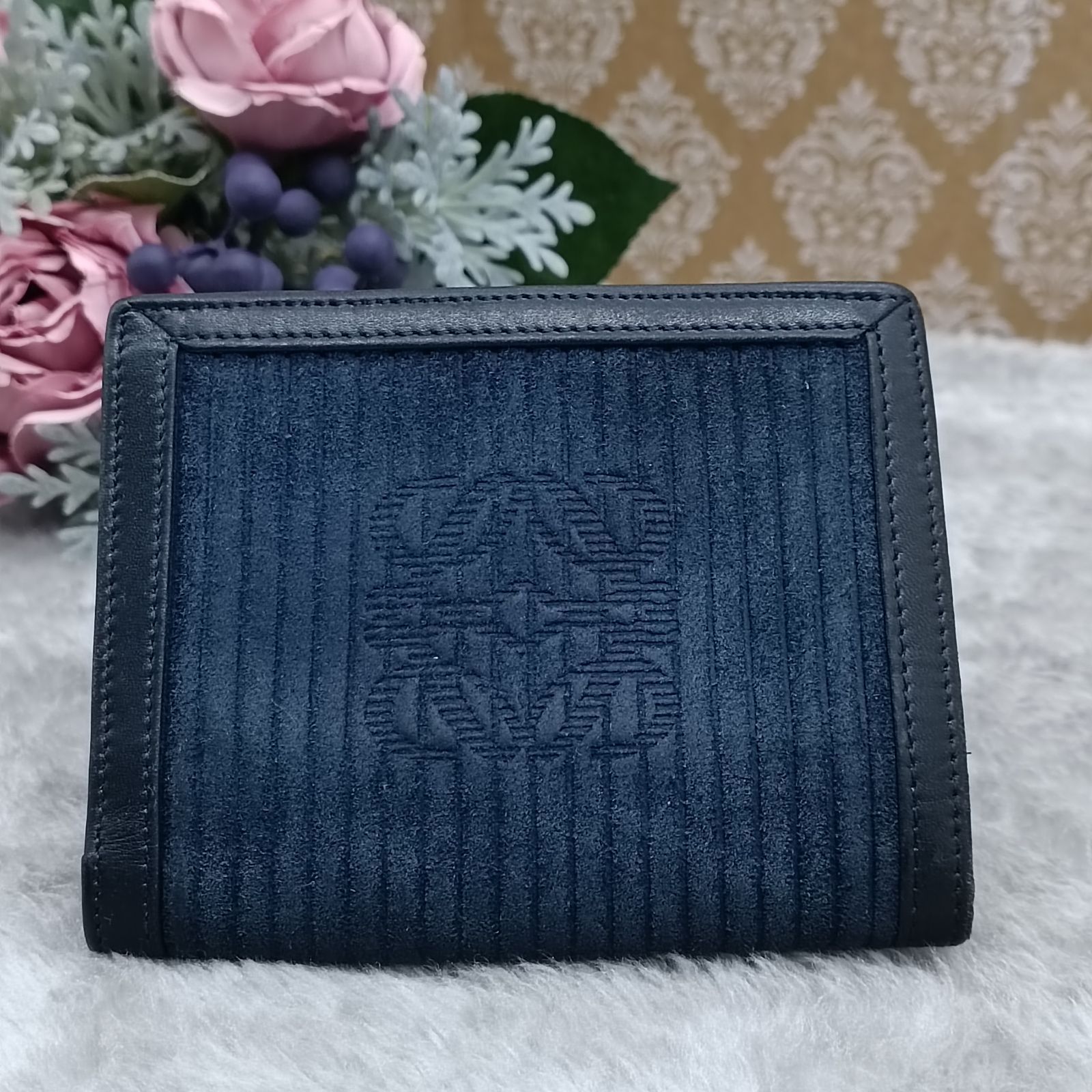 LOEWE 》 ロエベ 折財布 コンパクトウォレット アナグラム スエード 本  