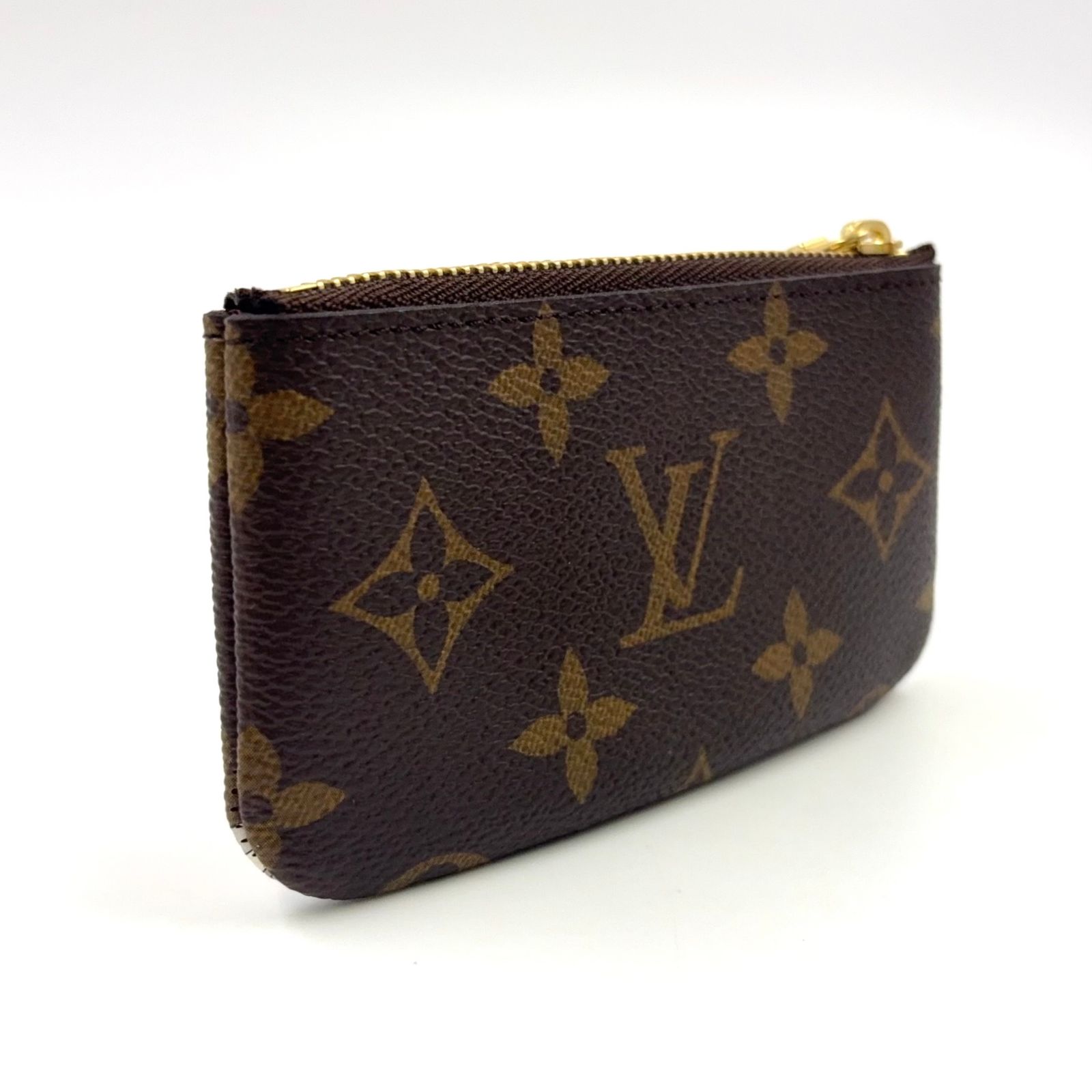 LOUIS VUITTON ポシェット クレ ヴィヴィエンヌ ホリデイ モノグラム コインケース PVC ブラウン×マルチ キーケース ゴールド M81639
