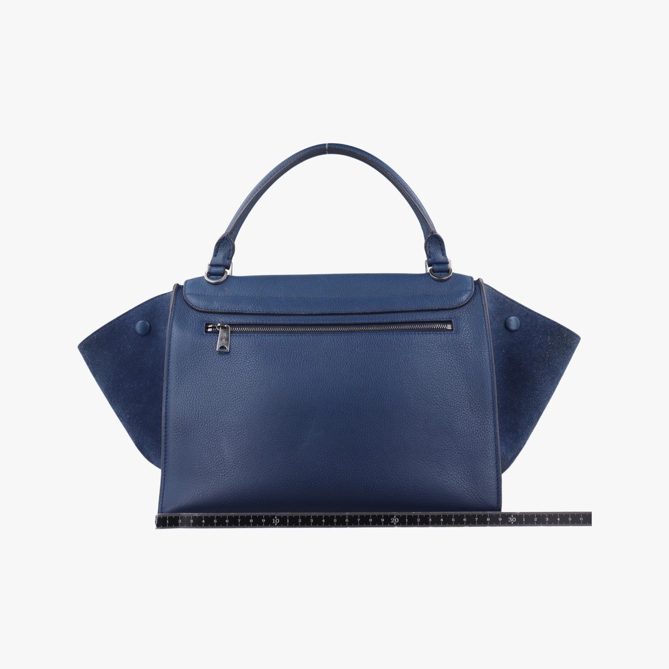 セリーヌCelineトラペーズミディアムネイビーレザー×スエードF-VP-0133 F-CU-0133