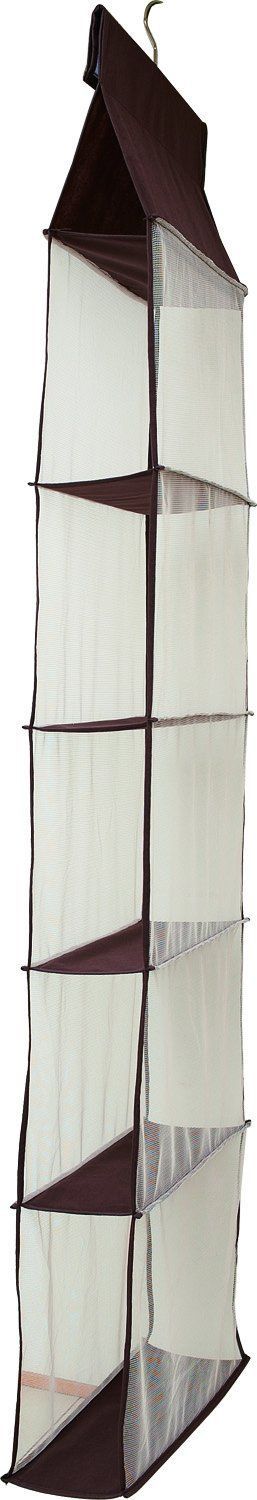 【特価セール】ベージュ 069022 5段式 パッと見えるバッグ収納ラック アイメディア