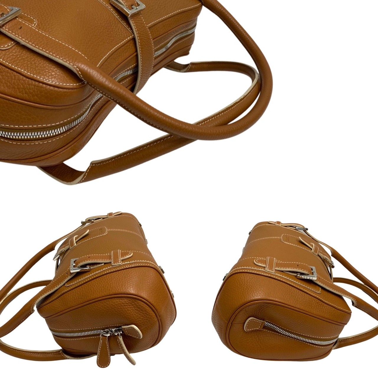 極 美品 希少品 LOEWE ロエベ ロゴ 刻印 センダ レザー 本革 