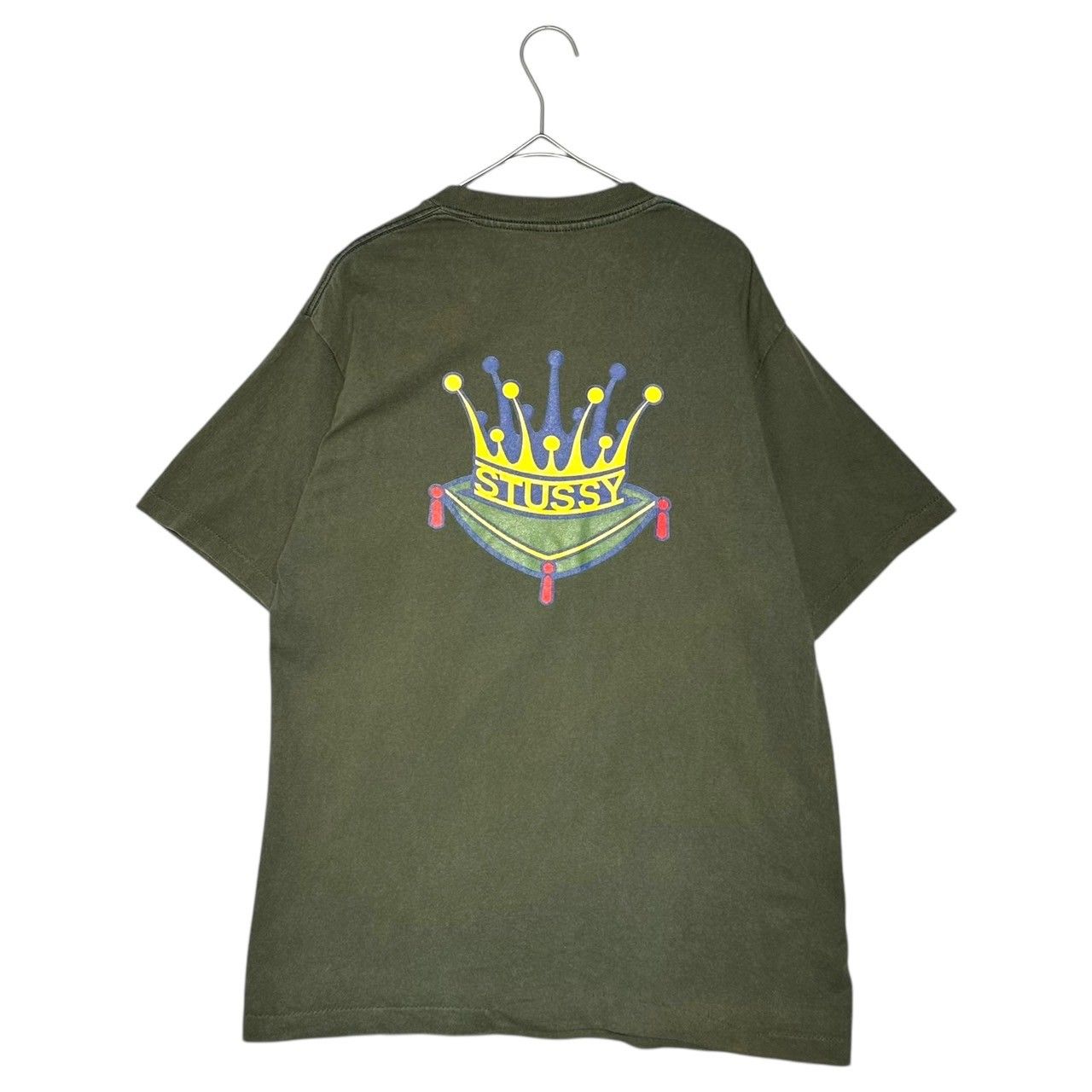 stussy クラウン Tシャツ STUSSY】Old Skool 50-50 SS Tee-Black- ロゴ