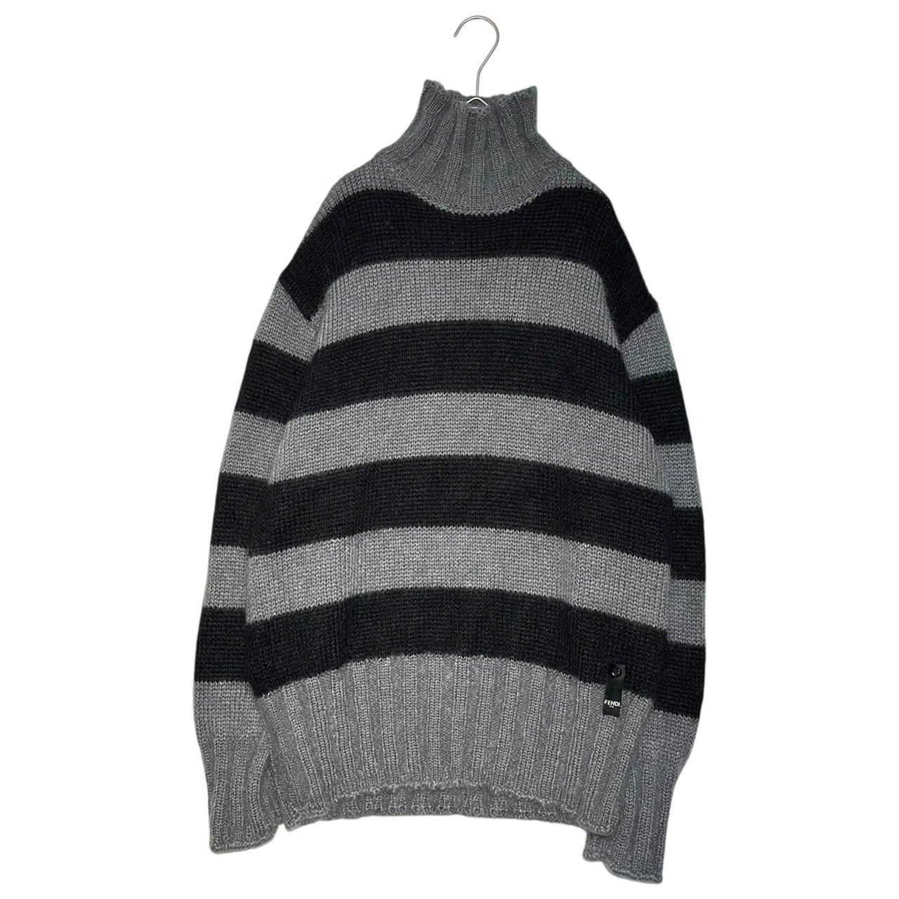 超ポイントアップ祭 Turtleneck Striped FENDI(フェンディ) Mohair L/S Knit トップス