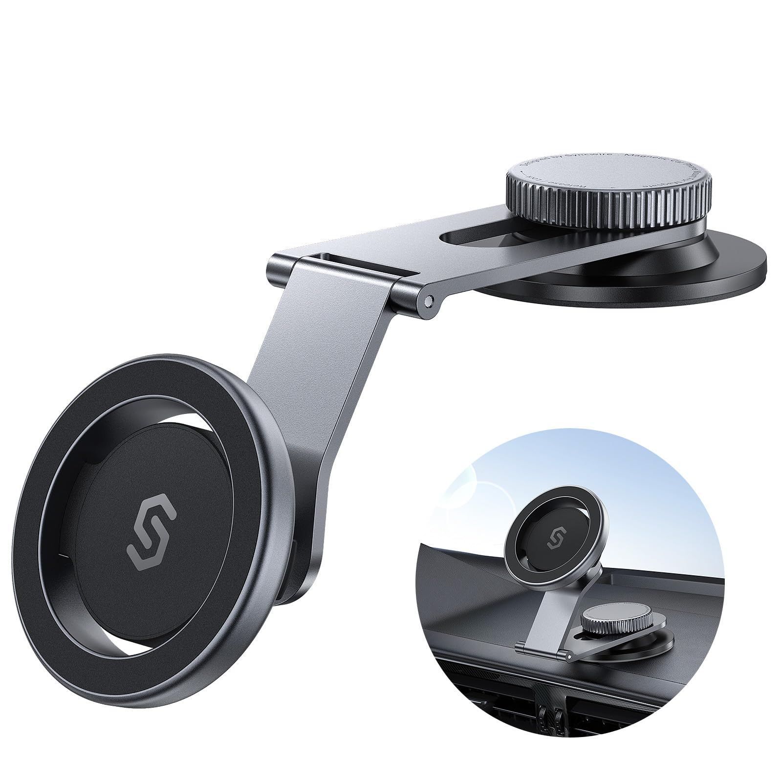 【特価商品】360度回転 3M粘着シール 超強磁力 超強力 iPhone 伸縮アーム 15 高級アルミニウム合金 ホルダー 14 車載 13 MagSafe 12 マグネット Samsung 車 Sony スマホホルダー など全種類に対応 Syncwire