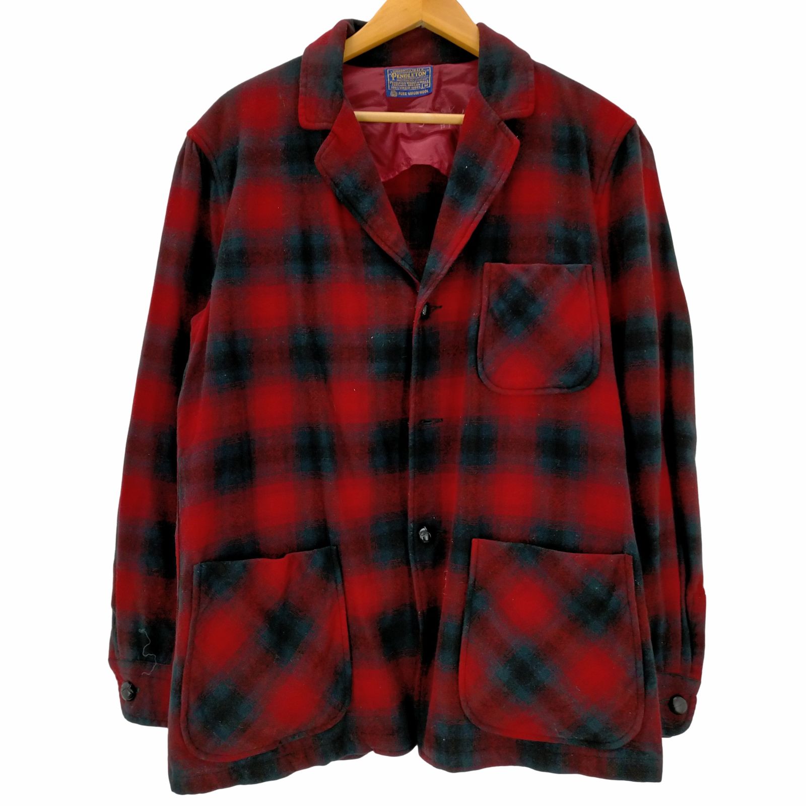 ペンドルトン PENDLETON 60s オンブレチェック クルミボタン ウール 3B 