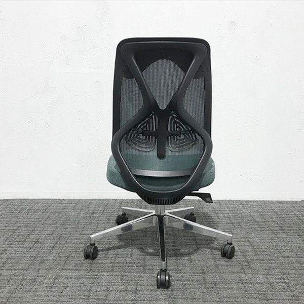 YS-1 メッシュ ランバーサポート付 オフィスチェア ダークグリーン