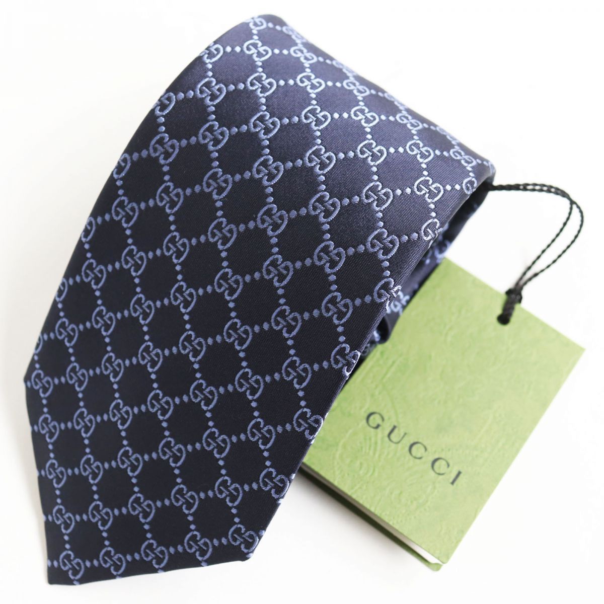 未使用品○2022年 GUCCI グッチ 456524 GG柄 シルク100% ネクタイ